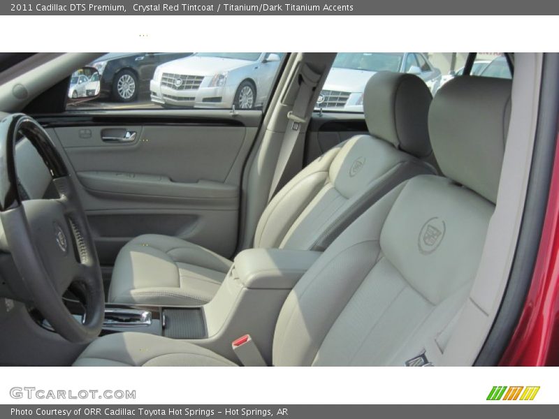 Crystal Red Tintcoat / Titanium/Dark Titanium Accents 2011 Cadillac DTS Premium