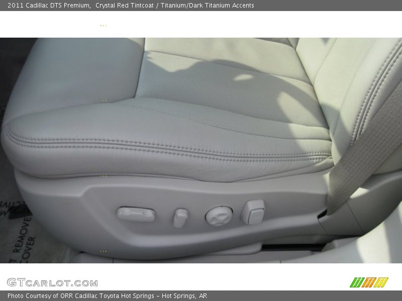 Crystal Red Tintcoat / Titanium/Dark Titanium Accents 2011 Cadillac DTS Premium
