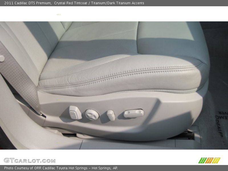 Crystal Red Tintcoat / Titanium/Dark Titanium Accents 2011 Cadillac DTS Premium