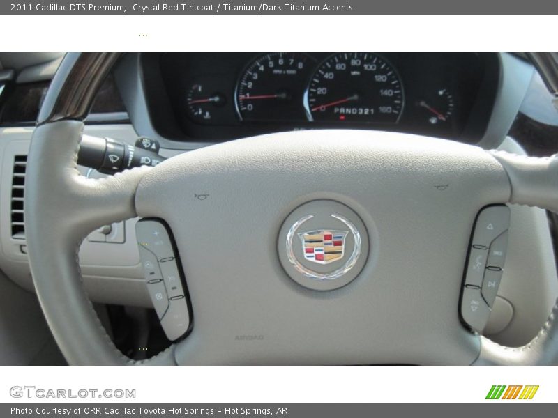 Crystal Red Tintcoat / Titanium/Dark Titanium Accents 2011 Cadillac DTS Premium