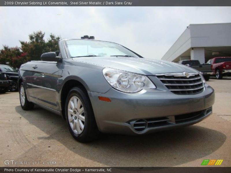 Steel Silver Metallic / Dark Slate Gray 2009 Chrysler Sebring LX Convertible