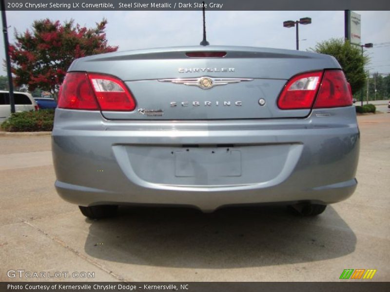 Steel Silver Metallic / Dark Slate Gray 2009 Chrysler Sebring LX Convertible