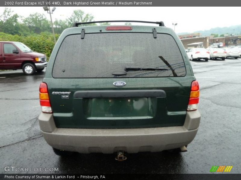 Dark Highland Green Metallic / Medium Parchment 2002 Ford Escape XLT V6 4WD