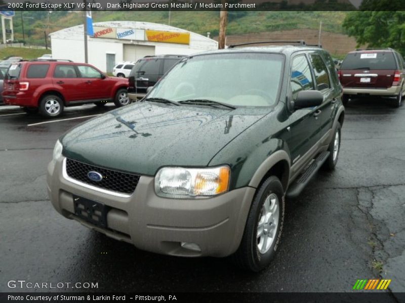 Dark Highland Green Metallic / Medium Parchment 2002 Ford Escape XLT V6 4WD