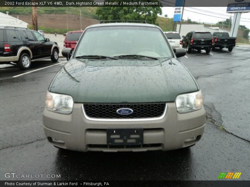 Dark Highland Green Metallic / Medium Parchment 2002 Ford Escape XLT V6 4WD