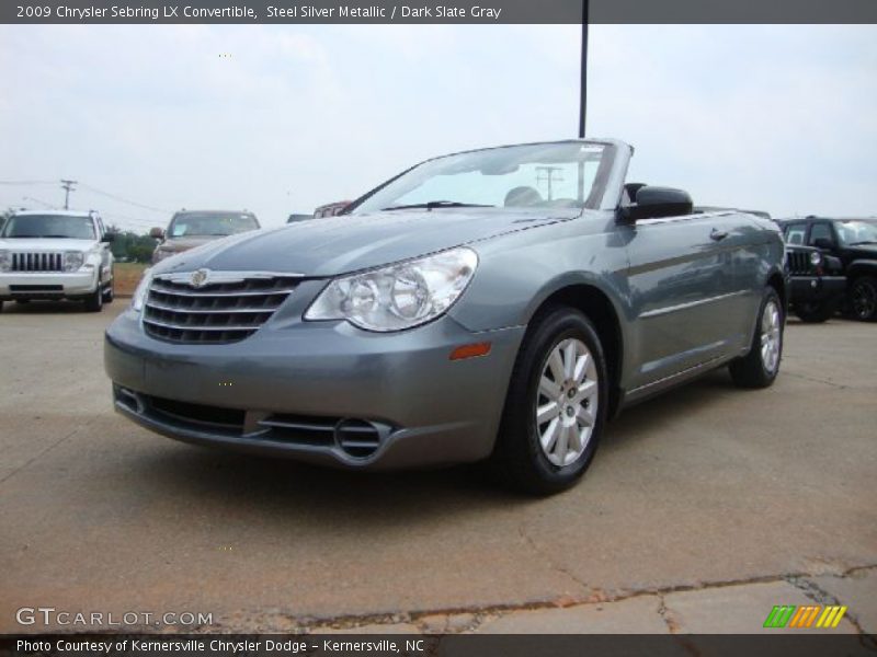 Steel Silver Metallic / Dark Slate Gray 2009 Chrysler Sebring LX Convertible