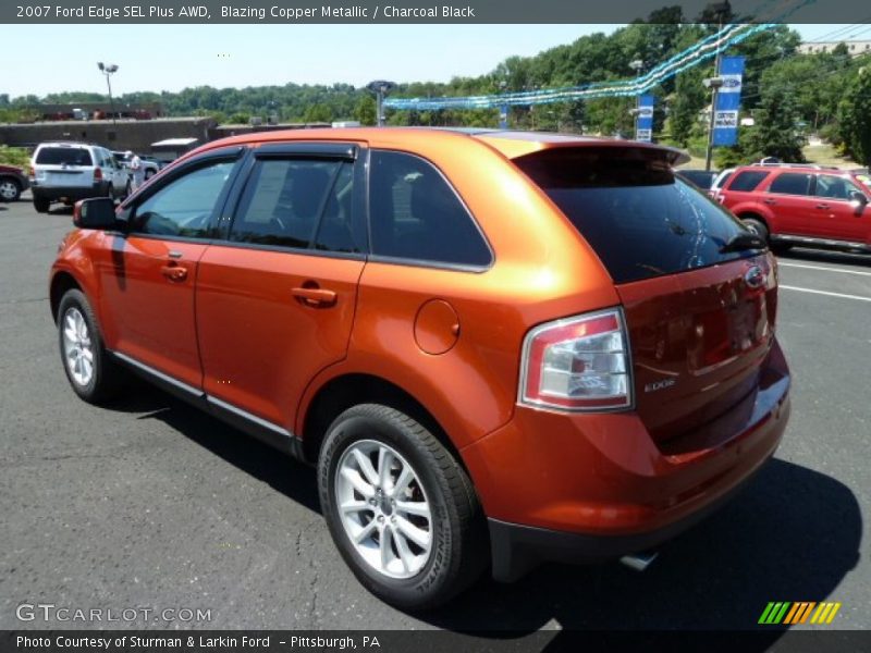 Blazing Copper Metallic / Charcoal Black 2007 Ford Edge SEL Plus AWD