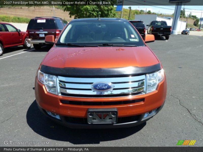 Blazing Copper Metallic / Charcoal Black 2007 Ford Edge SEL Plus AWD
