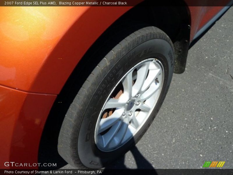Blazing Copper Metallic / Charcoal Black 2007 Ford Edge SEL Plus AWD