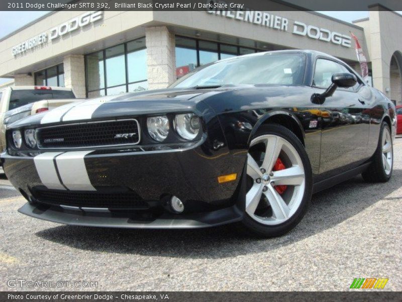 Brilliant Black Crystal Pearl / Dark Slate Gray 2011 Dodge Challenger SRT8 392