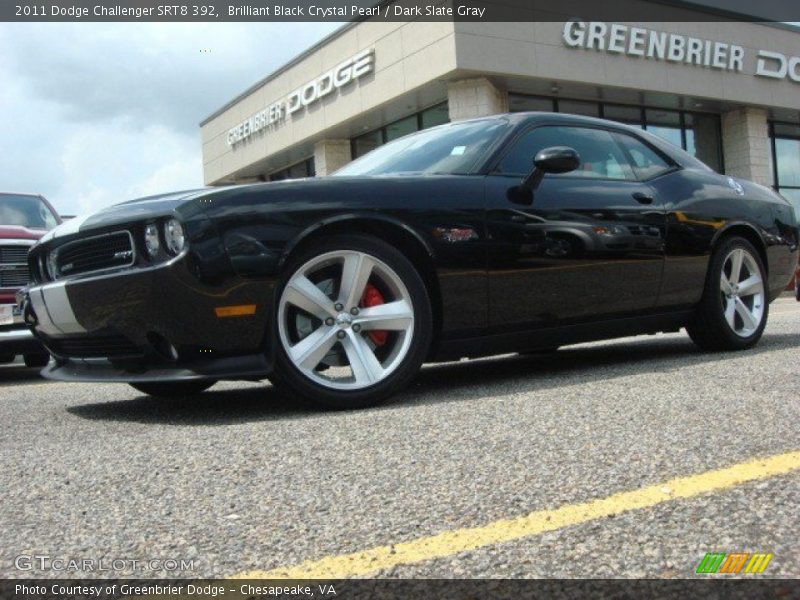 Brilliant Black Crystal Pearl / Dark Slate Gray 2011 Dodge Challenger SRT8 392