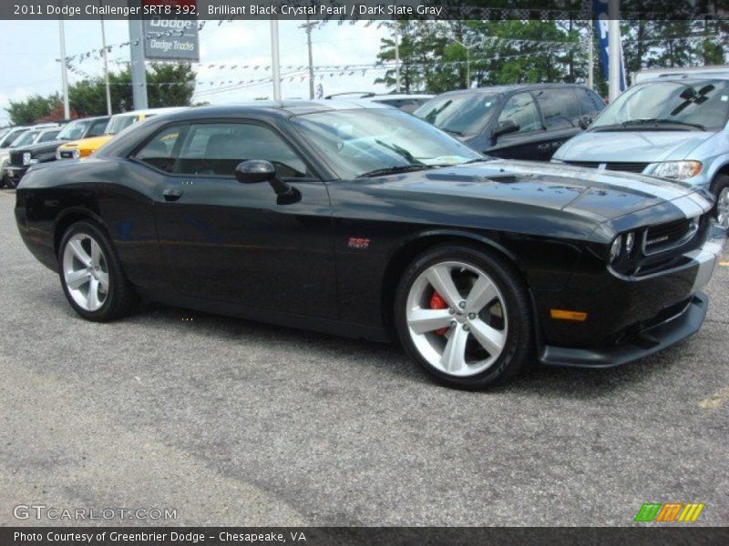 Brilliant Black Crystal Pearl / Dark Slate Gray 2011 Dodge Challenger SRT8 392