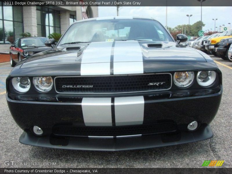 Brilliant Black Crystal Pearl / Dark Slate Gray 2011 Dodge Challenger SRT8 392