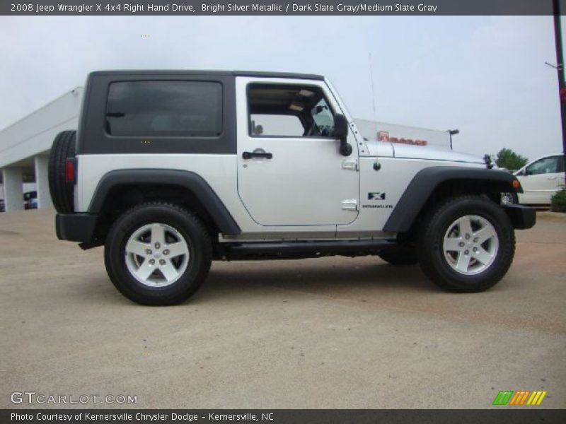  2008 Wrangler X 4x4 Right Hand Drive Bright Silver Metallic