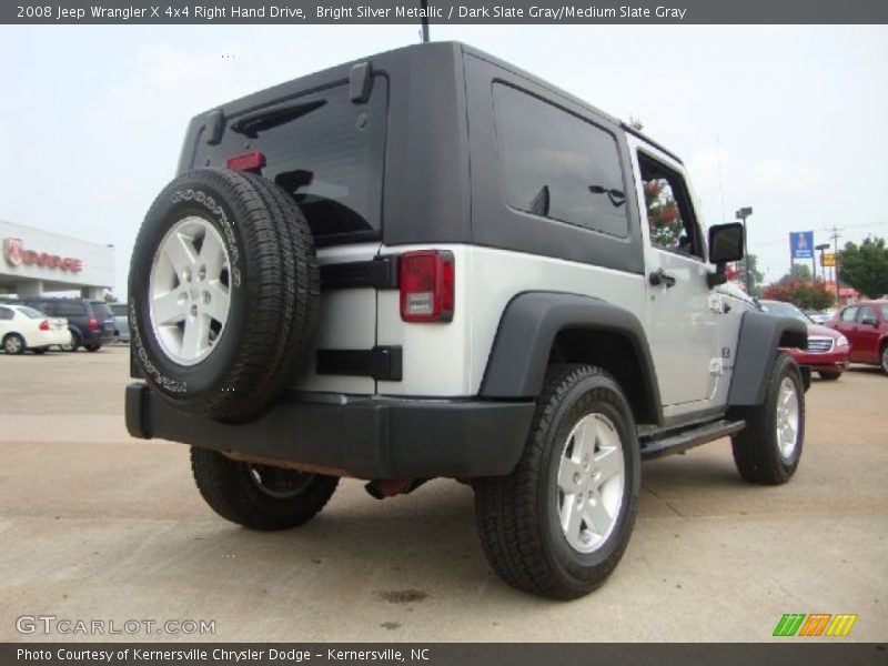 Bright Silver Metallic / Dark Slate Gray/Medium Slate Gray 2008 Jeep Wrangler X 4x4 Right Hand Drive