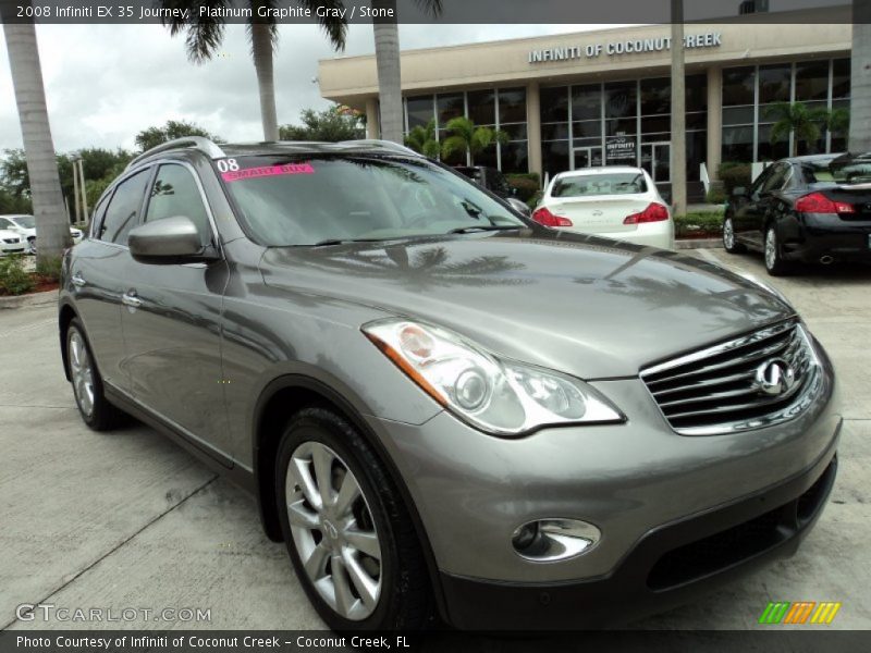 Platinum Graphite Gray / Stone 2008 Infiniti EX 35 Journey