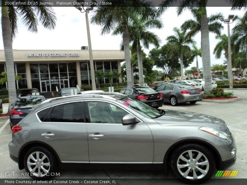 Platinum Graphite Gray / Stone 2008 Infiniti EX 35 Journey