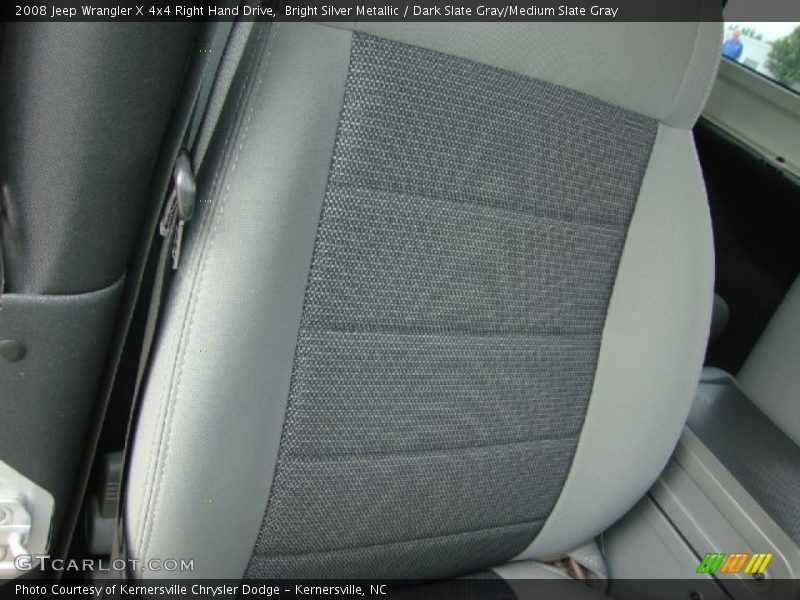 Bright Silver Metallic / Dark Slate Gray/Medium Slate Gray 2008 Jeep Wrangler X 4x4 Right Hand Drive