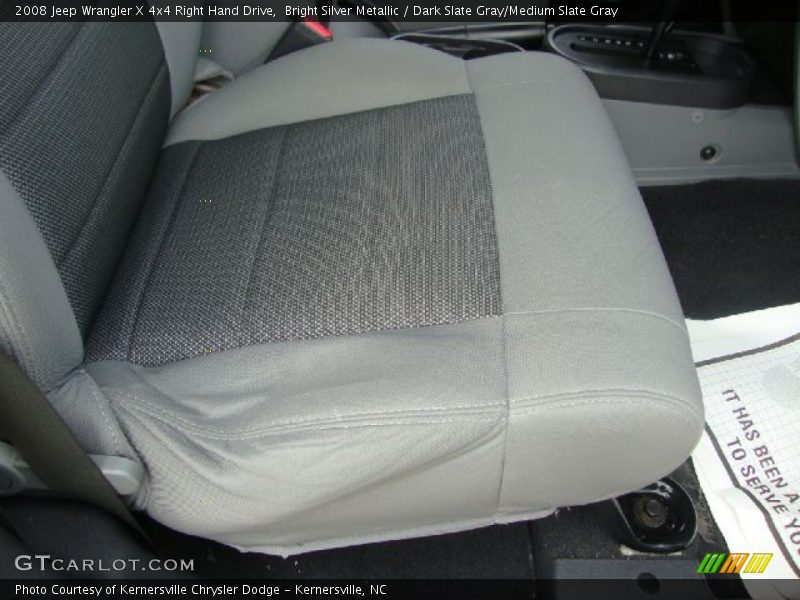 Bright Silver Metallic / Dark Slate Gray/Medium Slate Gray 2008 Jeep Wrangler X 4x4 Right Hand Drive