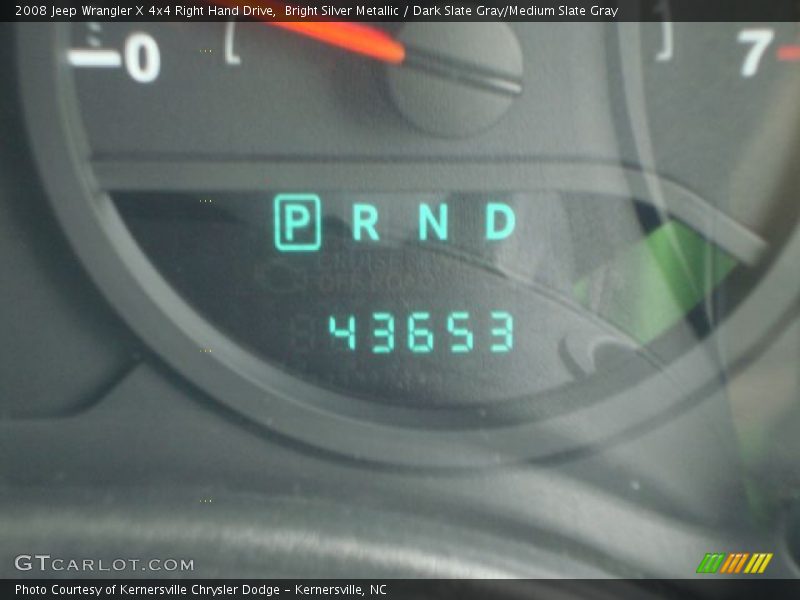 Bright Silver Metallic / Dark Slate Gray/Medium Slate Gray 2008 Jeep Wrangler X 4x4 Right Hand Drive