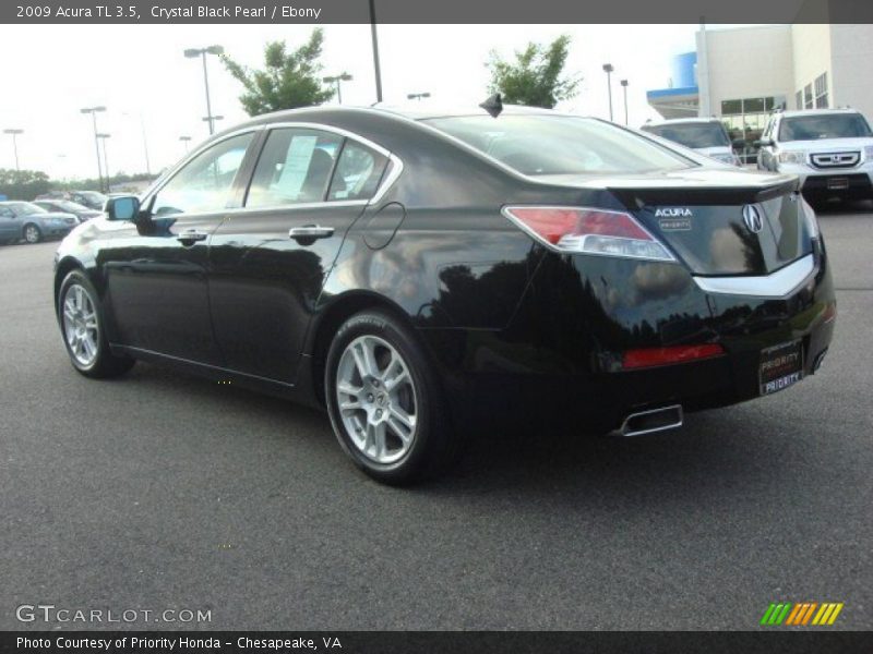 Crystal Black Pearl / Ebony 2009 Acura TL 3.5