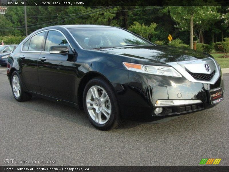 Crystal Black Pearl / Ebony 2009 Acura TL 3.5