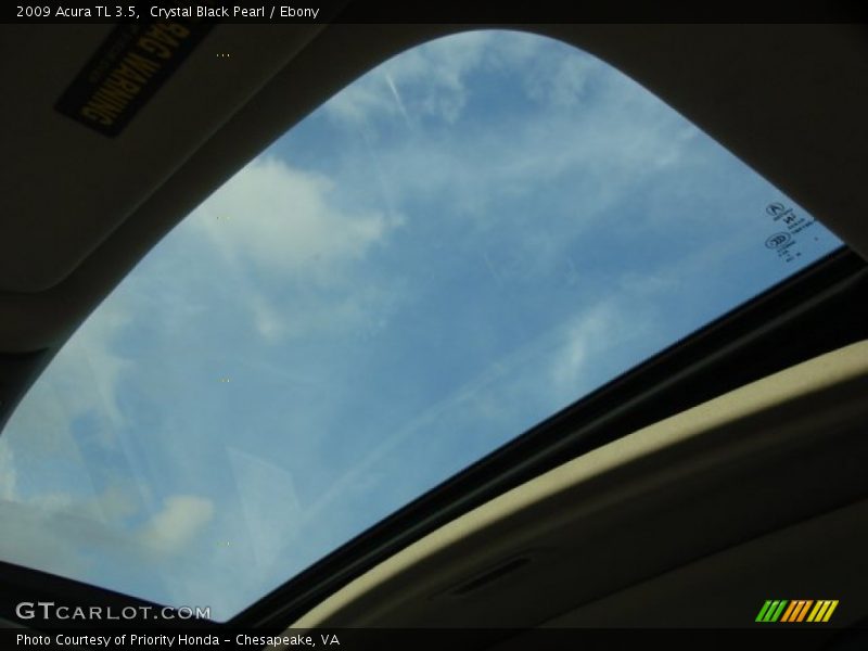 Crystal Black Pearl / Ebony 2009 Acura TL 3.5