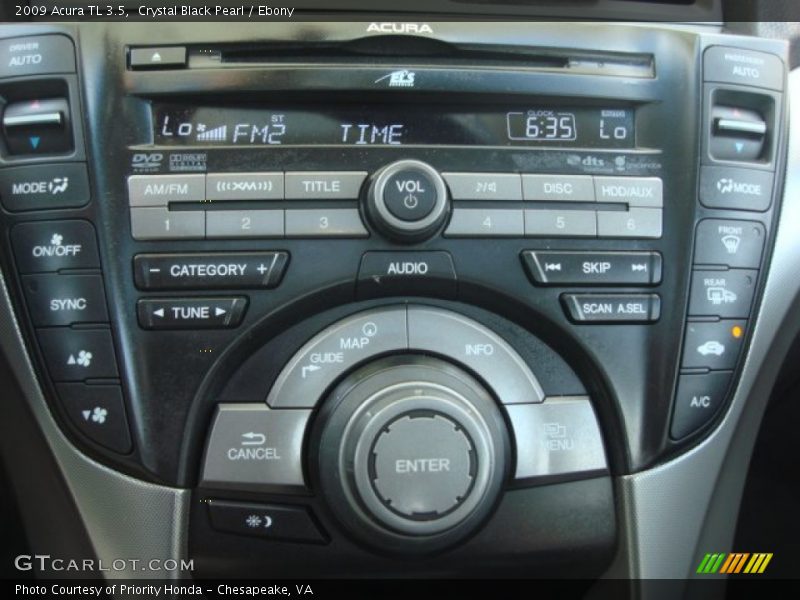 Crystal Black Pearl / Ebony 2009 Acura TL 3.5