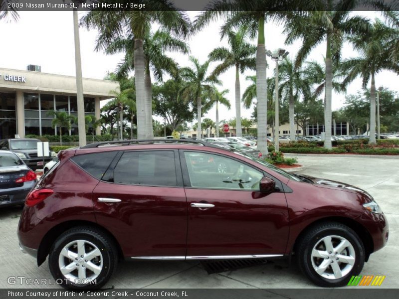 Merlot Metallic / Beige 2009 Nissan Murano SL