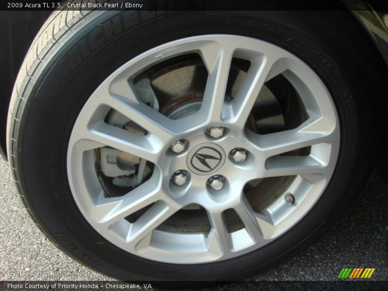 Crystal Black Pearl / Ebony 2009 Acura TL 3.5