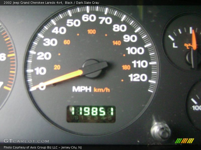 Black / Dark Slate Gray 2002 Jeep Grand Cherokee Laredo 4x4