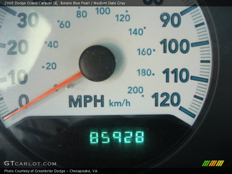 Butane Blue Pearl / Medium Slate Gray 2006 Dodge Grand Caravan SE