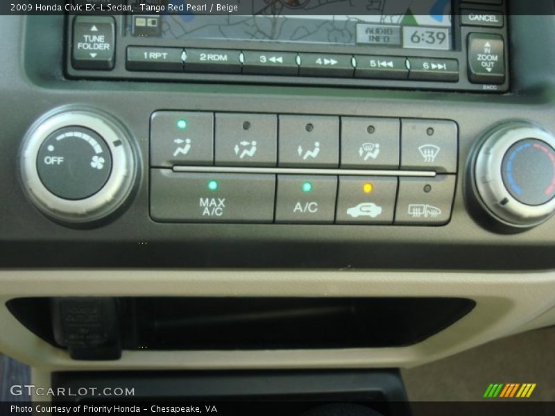 Tango Red Pearl / Beige 2009 Honda Civic EX-L Sedan