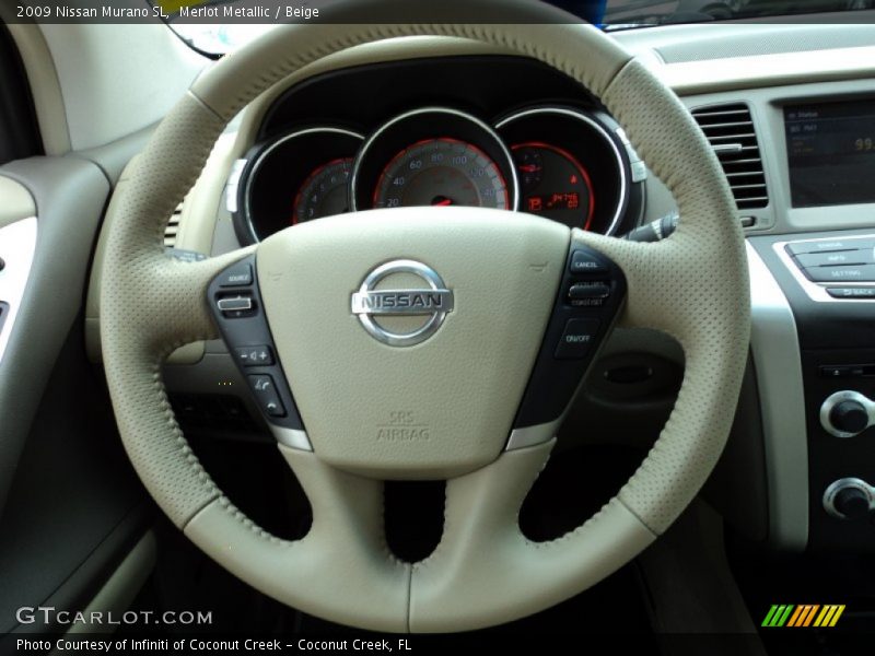 Merlot Metallic / Beige 2009 Nissan Murano SL