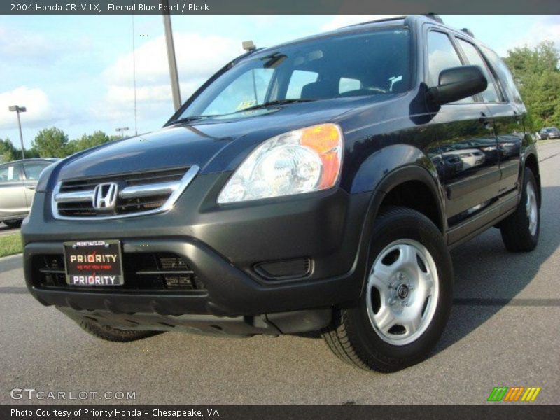 Eternal Blue Pearl / Black 2004 Honda CR-V LX