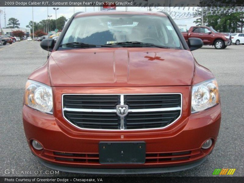 Sunburst Orange Pearl / Dark Slate Gray/Red 2009 Dodge Caliber R/T