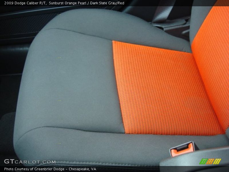 Sunburst Orange Pearl / Dark Slate Gray/Red 2009 Dodge Caliber R/T