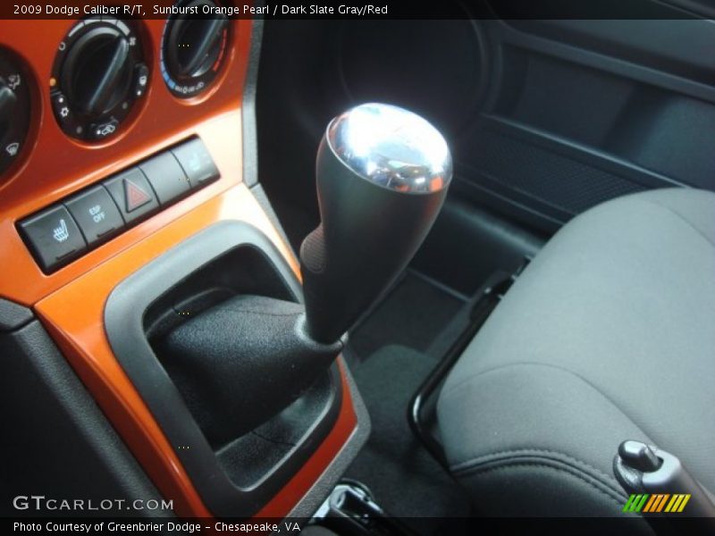 Sunburst Orange Pearl / Dark Slate Gray/Red 2009 Dodge Caliber R/T