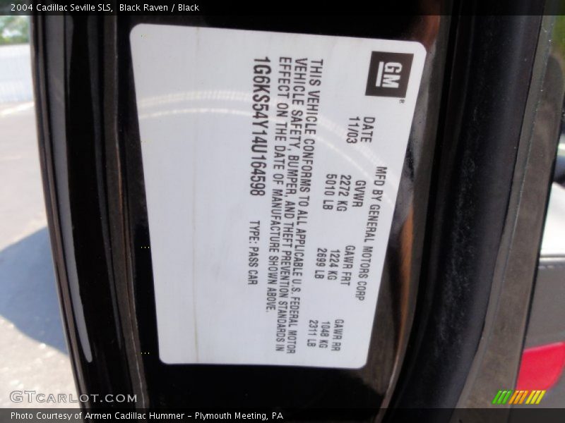 Black Raven / Black 2004 Cadillac Seville SLS
