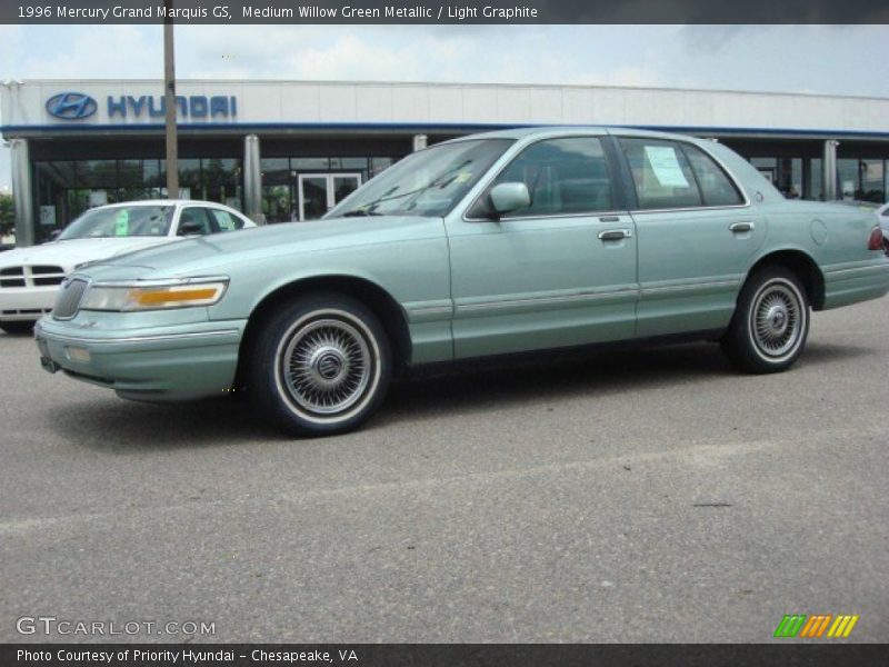 Medium Willow Green Metallic / Light Graphite 1996 Mercury Grand Marquis GS