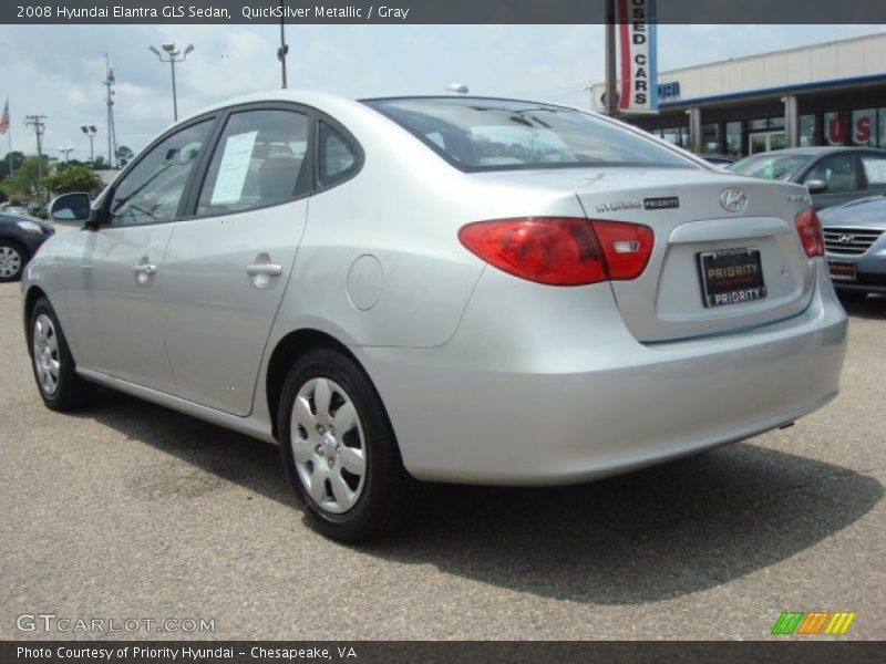 QuickSilver Metallic / Gray 2008 Hyundai Elantra GLS Sedan