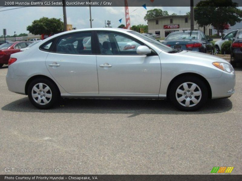 QuickSilver Metallic / Gray 2008 Hyundai Elantra GLS Sedan