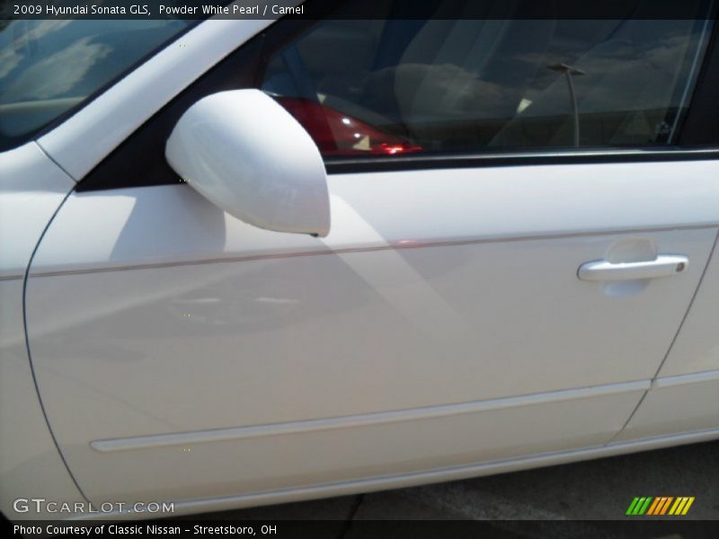 Powder White Pearl / Camel 2009 Hyundai Sonata GLS