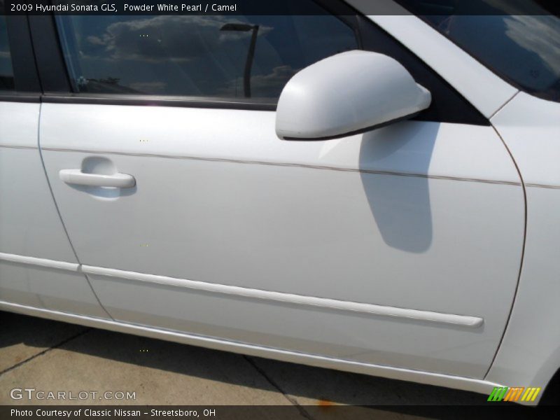 Powder White Pearl / Camel 2009 Hyundai Sonata GLS