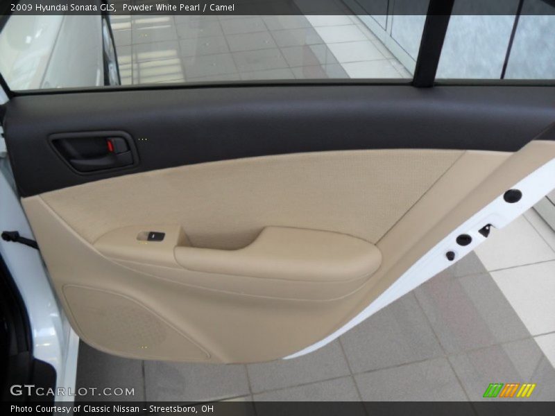 Powder White Pearl / Camel 2009 Hyundai Sonata GLS