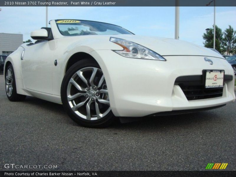 Pearl White / Gray Leather 2010 Nissan 370Z Touring Roadster
