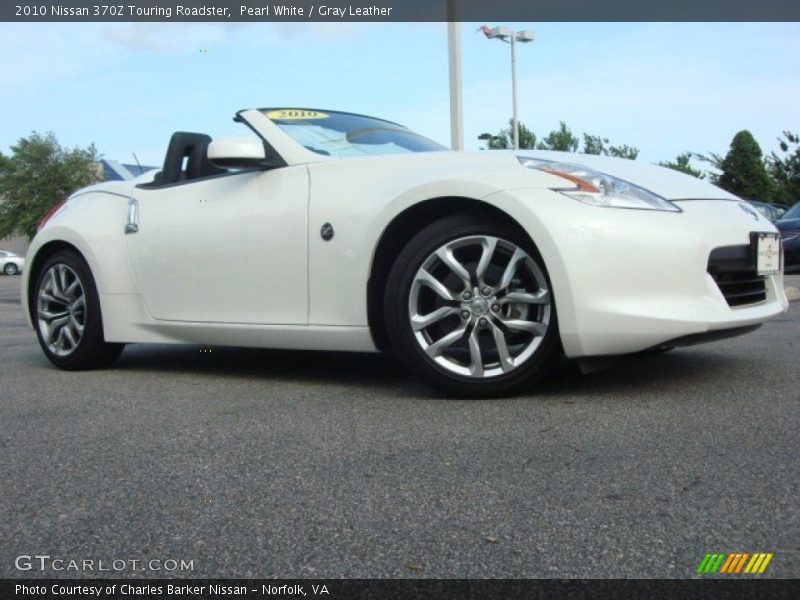 Pearl White / Gray Leather 2010 Nissan 370Z Touring Roadster