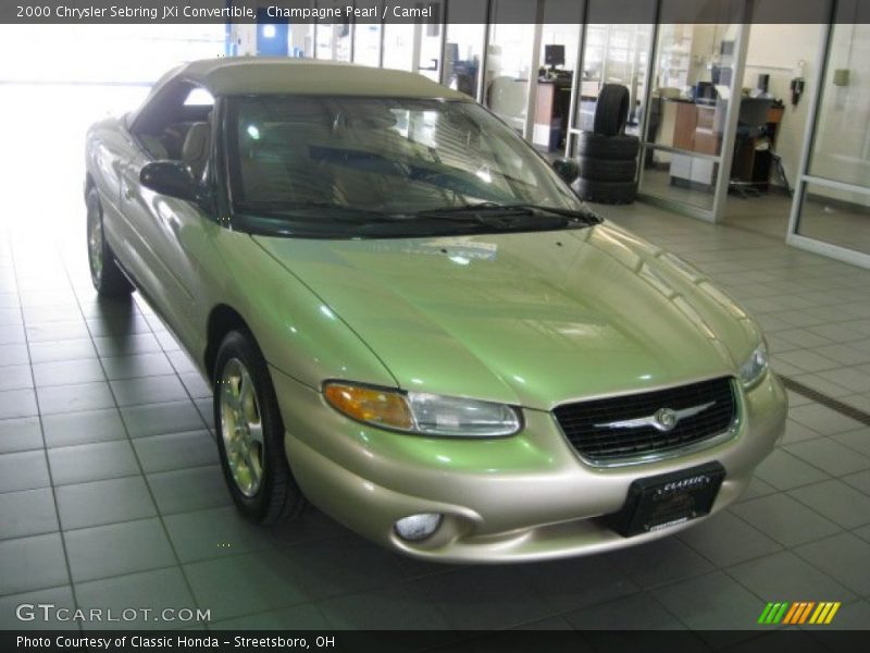 Champagne Pearl / Camel 2000 Chrysler Sebring JXi Convertible
