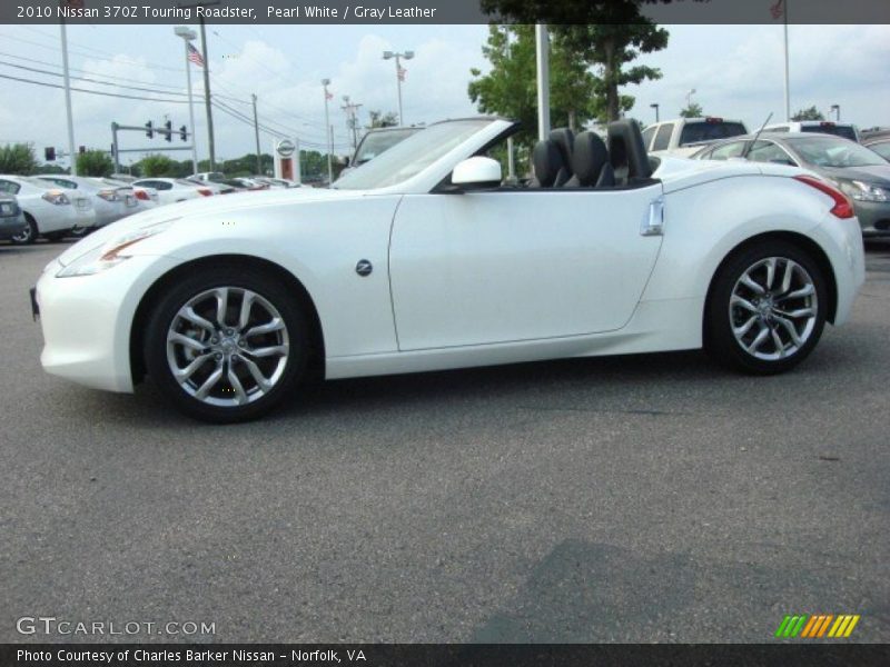 Pearl White / Gray Leather 2010 Nissan 370Z Touring Roadster