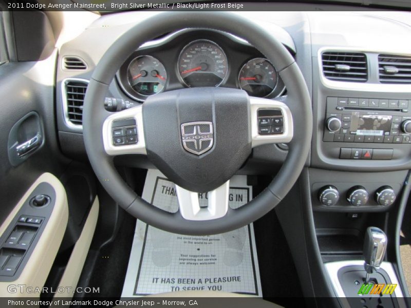 Bright Silver Metallic / Black/Light Frost Beige 2011 Dodge Avenger Mainstreet